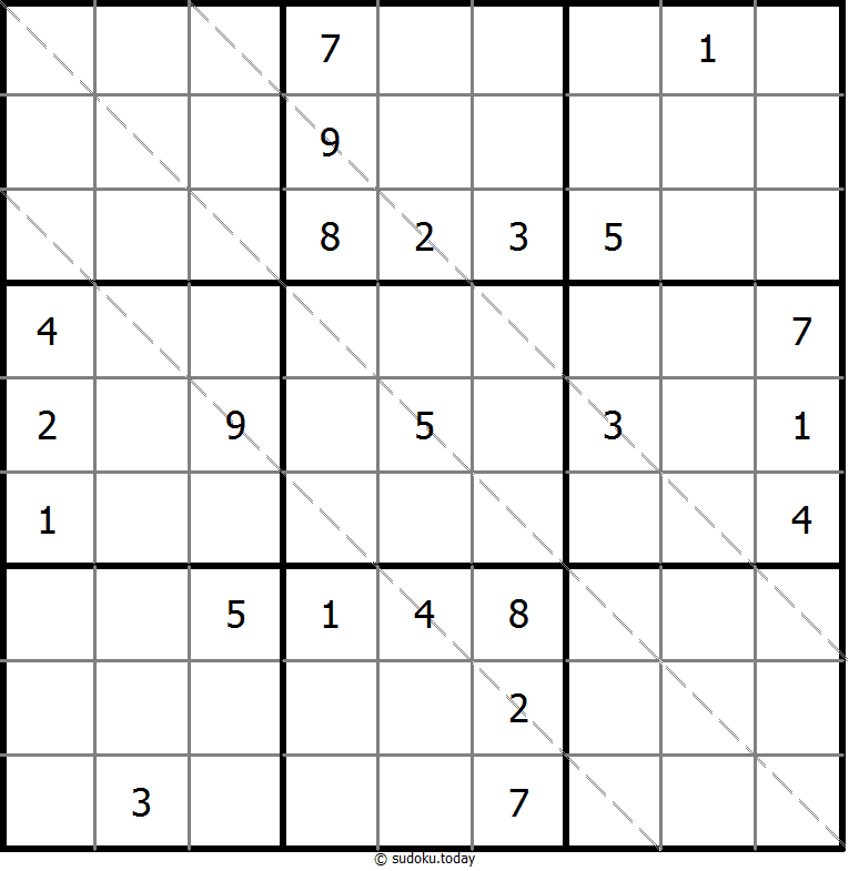 多对角线数独 #11563