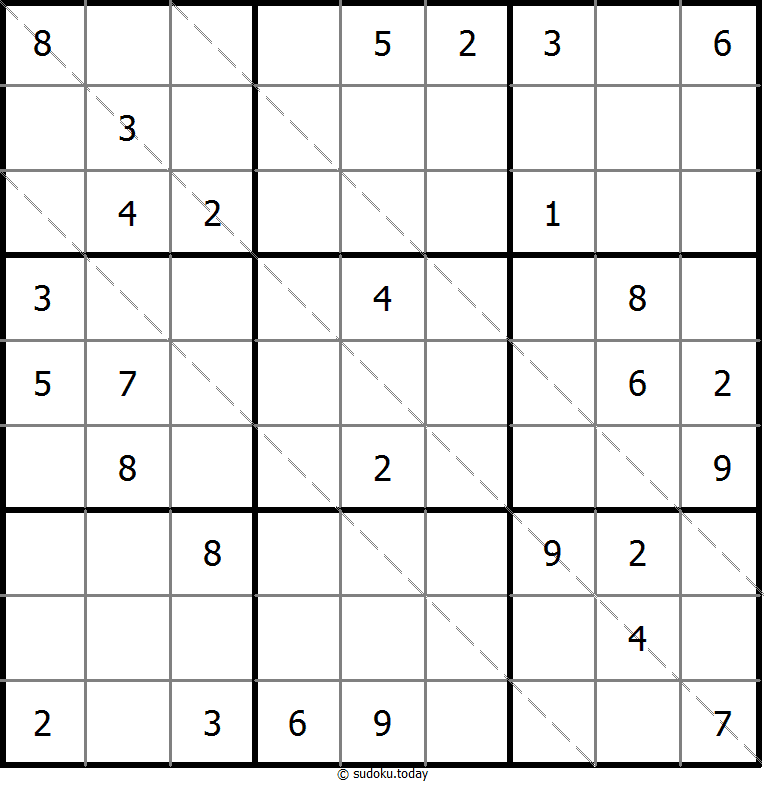 多对角线数独 #11573