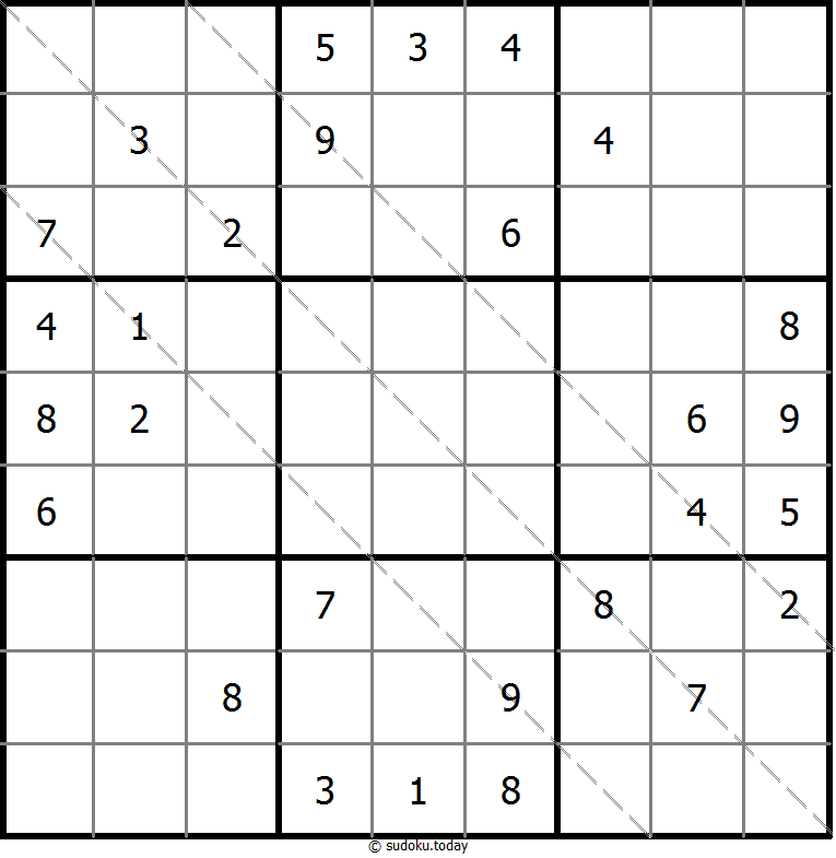 多对角线数独 #11591