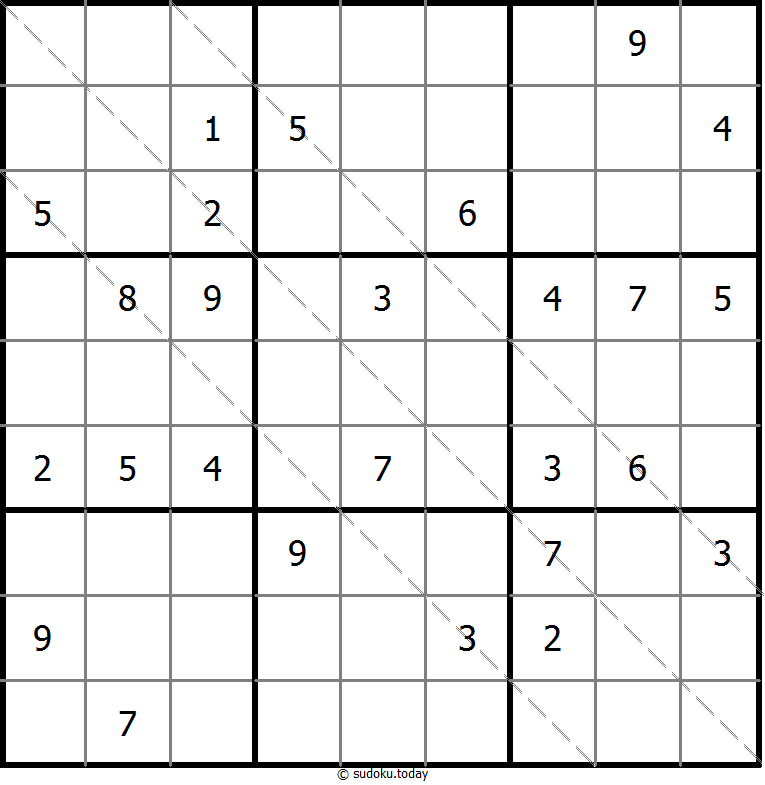 多对角线数独 #11593