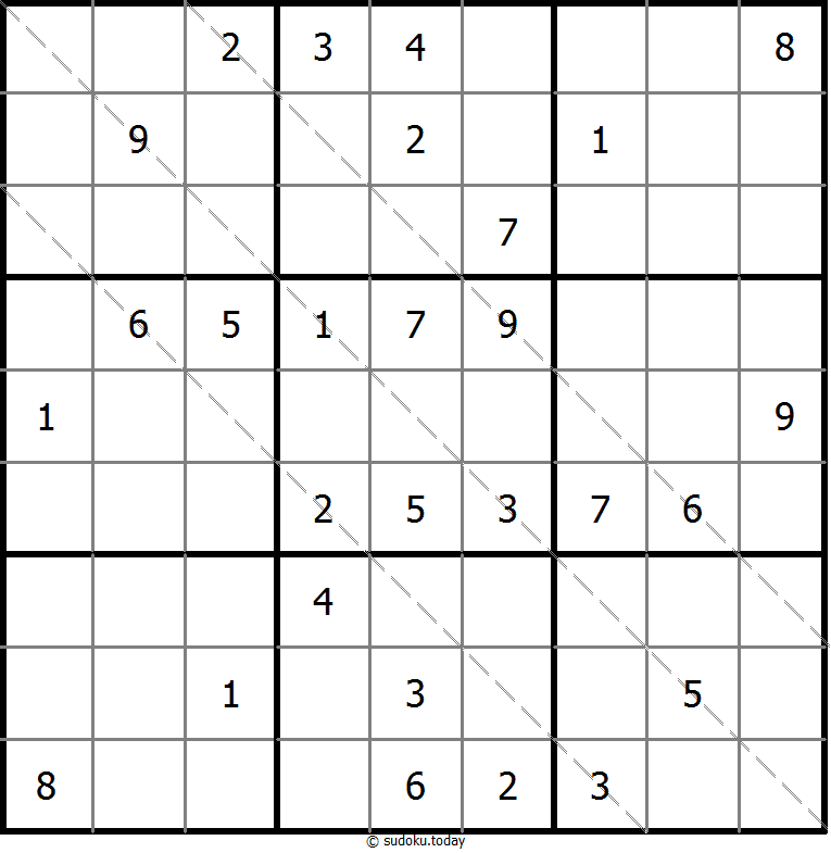 多对角线数独 #11596