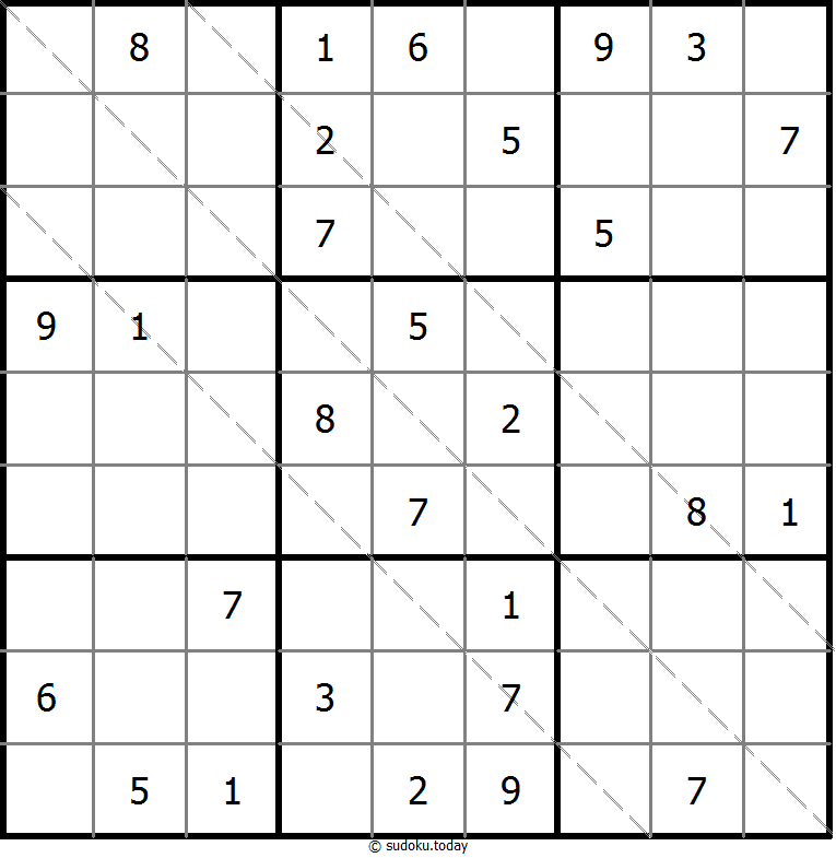 多对角线数独 #11599