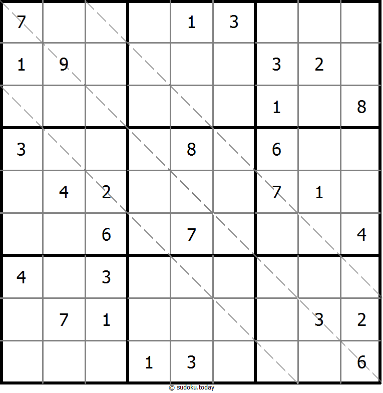 多对角线数独 #11600