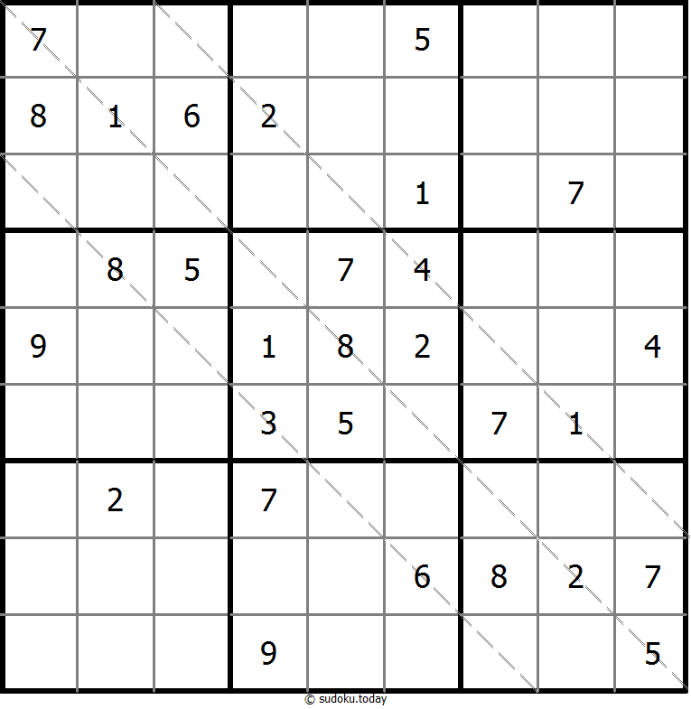 多对角线数独 #11641