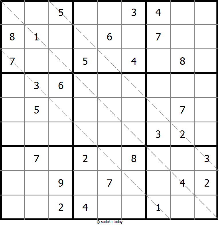 多对角线数独 #11647