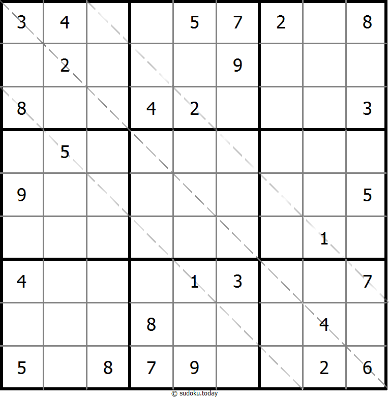 多对角线数独 #11657