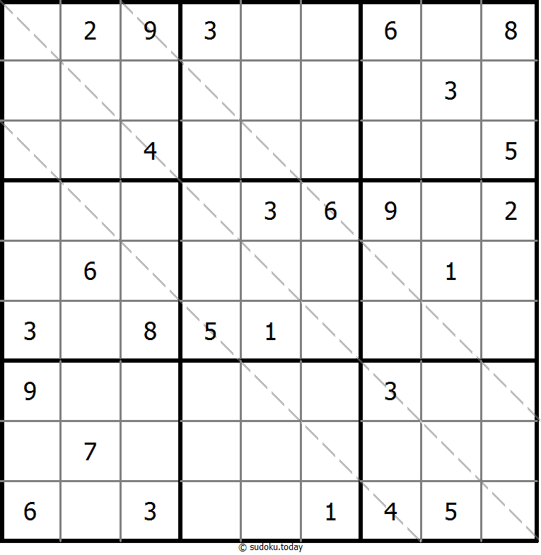 多对角线数独 #11658