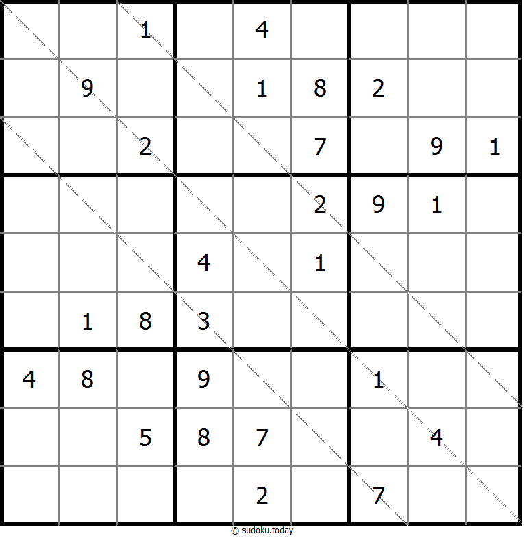 多对角线数独 #11671