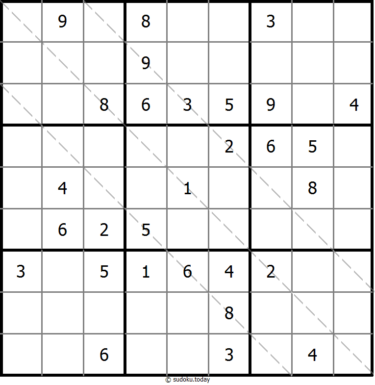 多对角线数独 #11682