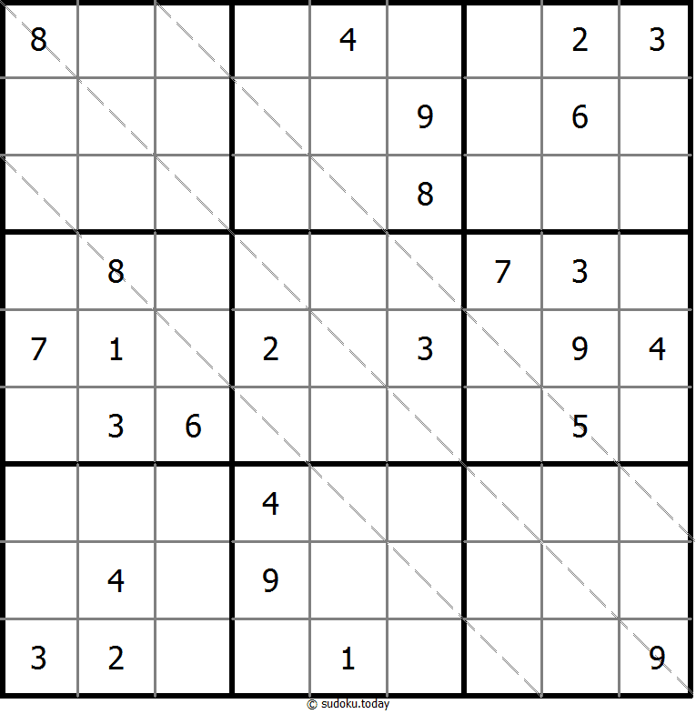 多对角线数独 #11684