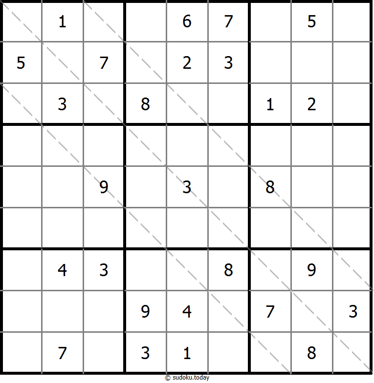 多对角线数独 #11685