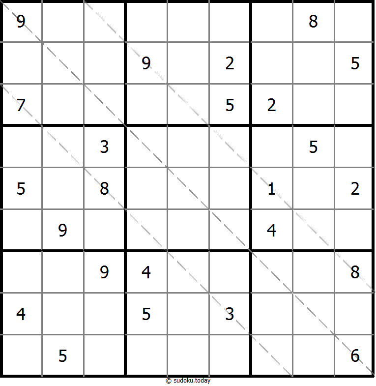 多对角线数独 #11689