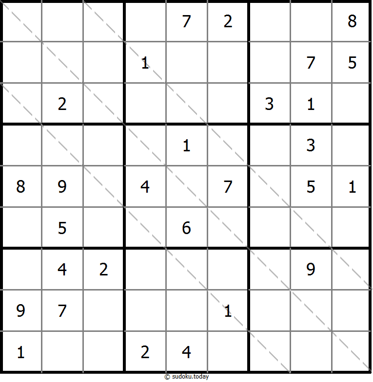 多对角线数独 #11701