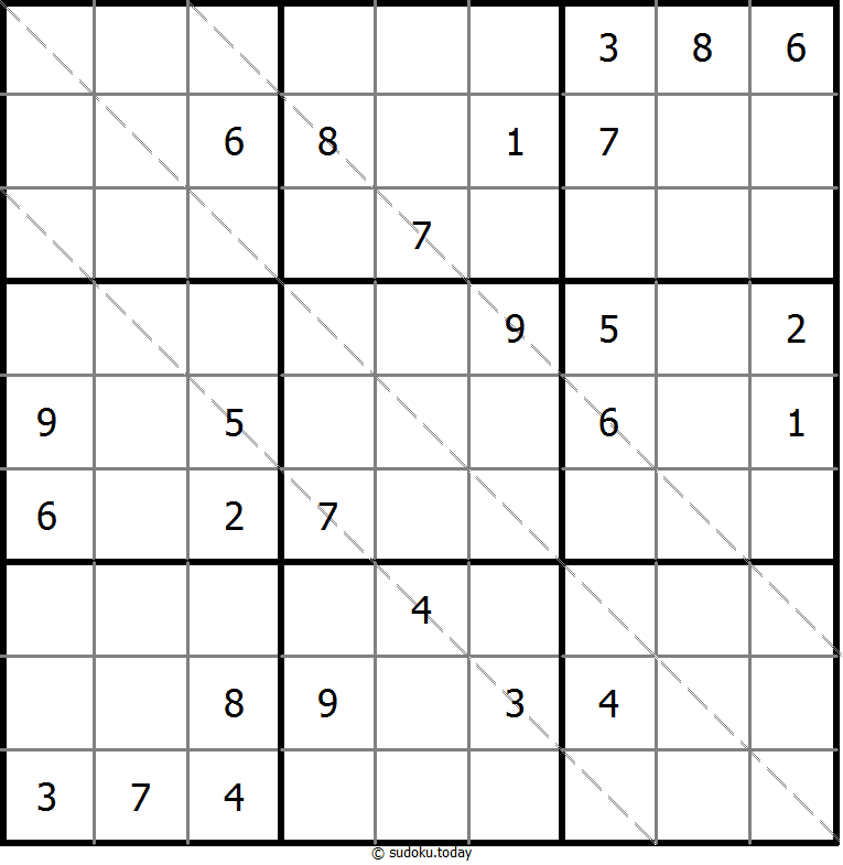 多对角线数独 #11726