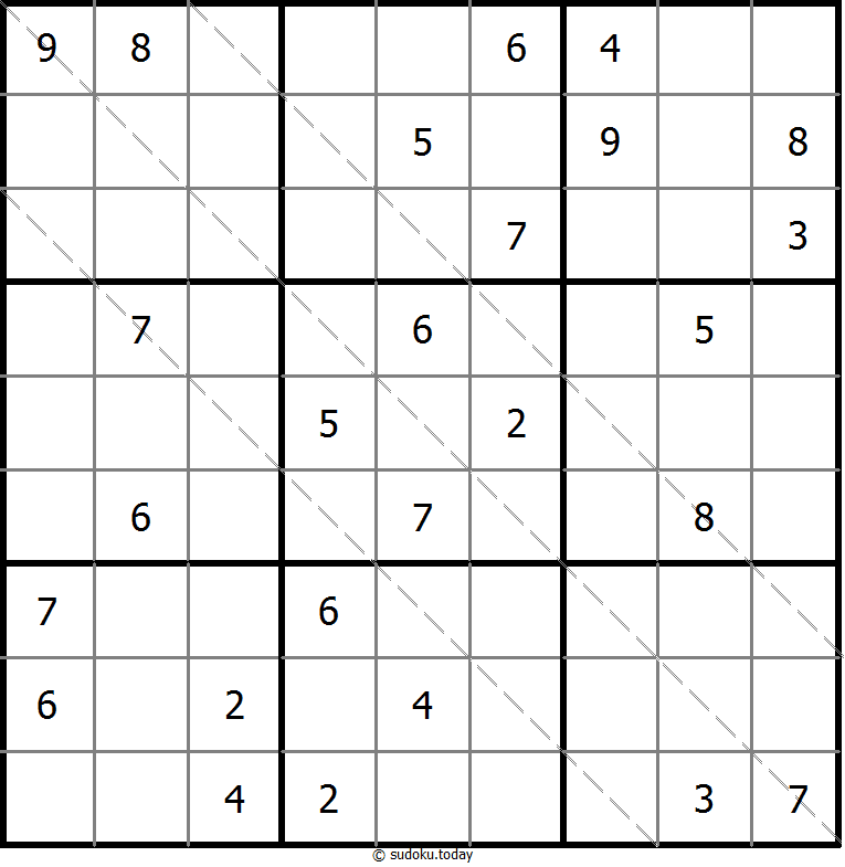 多对角线数独 #20422