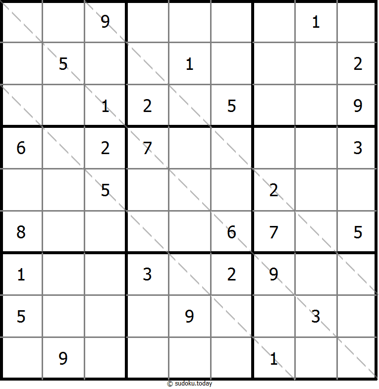 多对角线数独 #20428