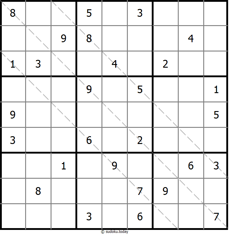 多对角线数独 #20429