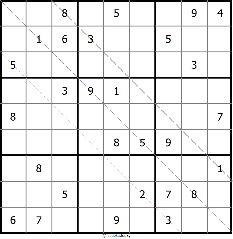 多对角线数独 #20448