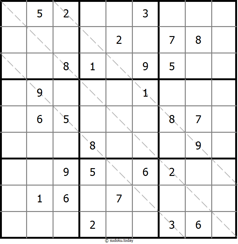 多对角线数独 #20454