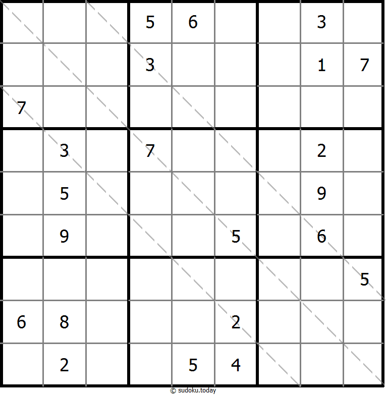 多对角线数独 #20458