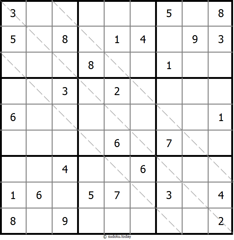 多对角线数独 #20462