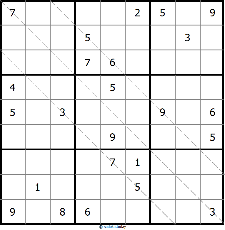 多对角线数独 #20465