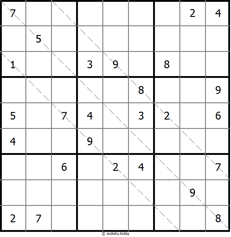 多对角线数独 #20472