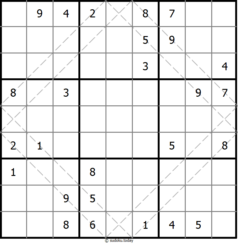 多对角线数独 #10492