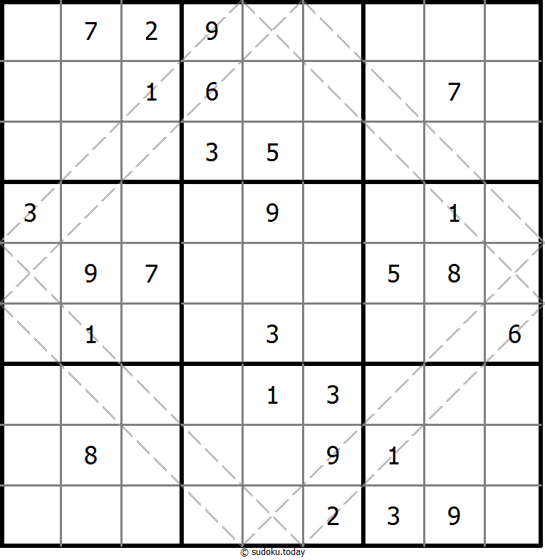 多对角线数独 #10796