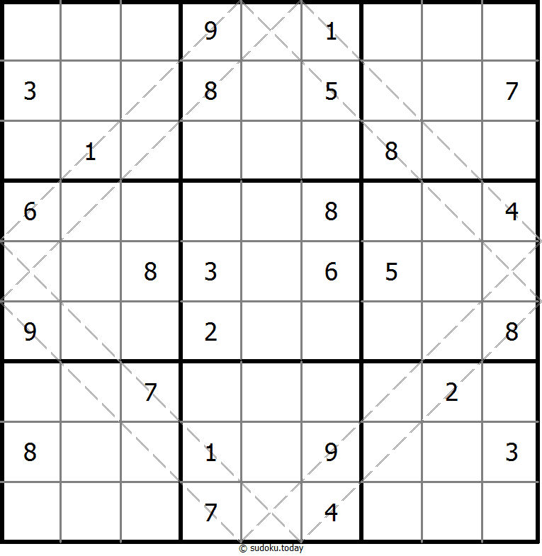 多对角线数独 #10802