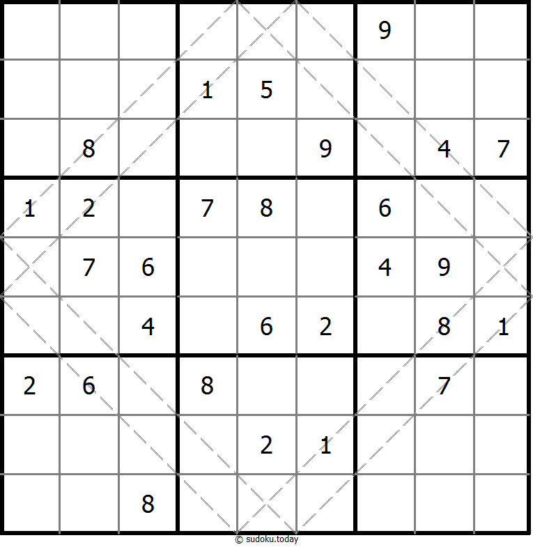 多对角线数独 #20507
