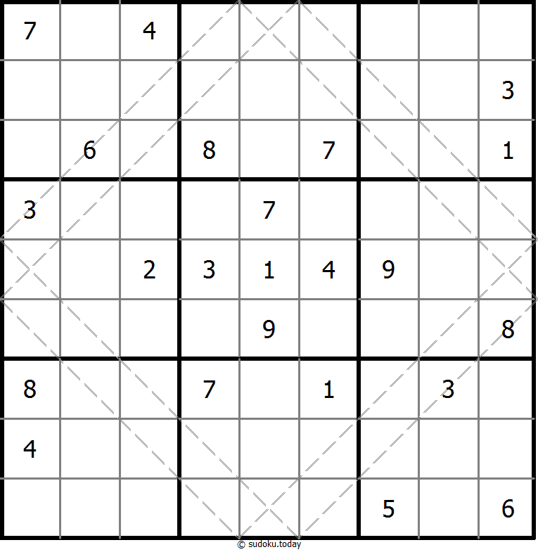 多对角线数独 #20509
