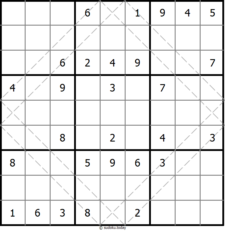多对角线数独 #20517