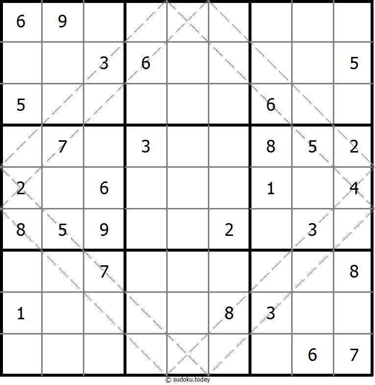 多对角线数独 #20528