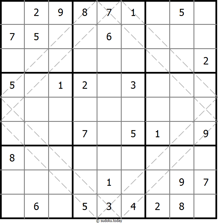多对角线数独 #20547
