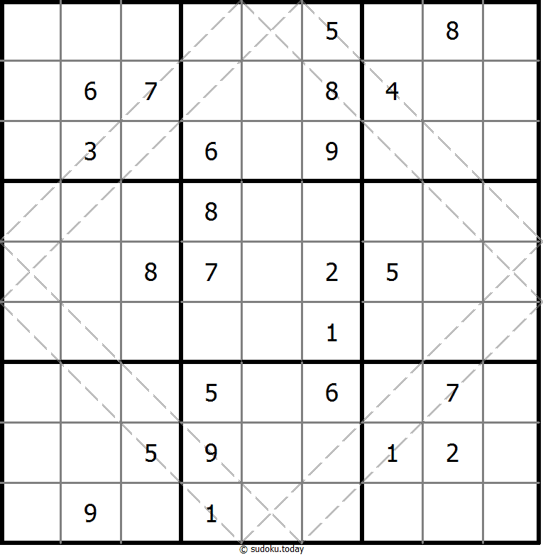 多对角线数独 #20581