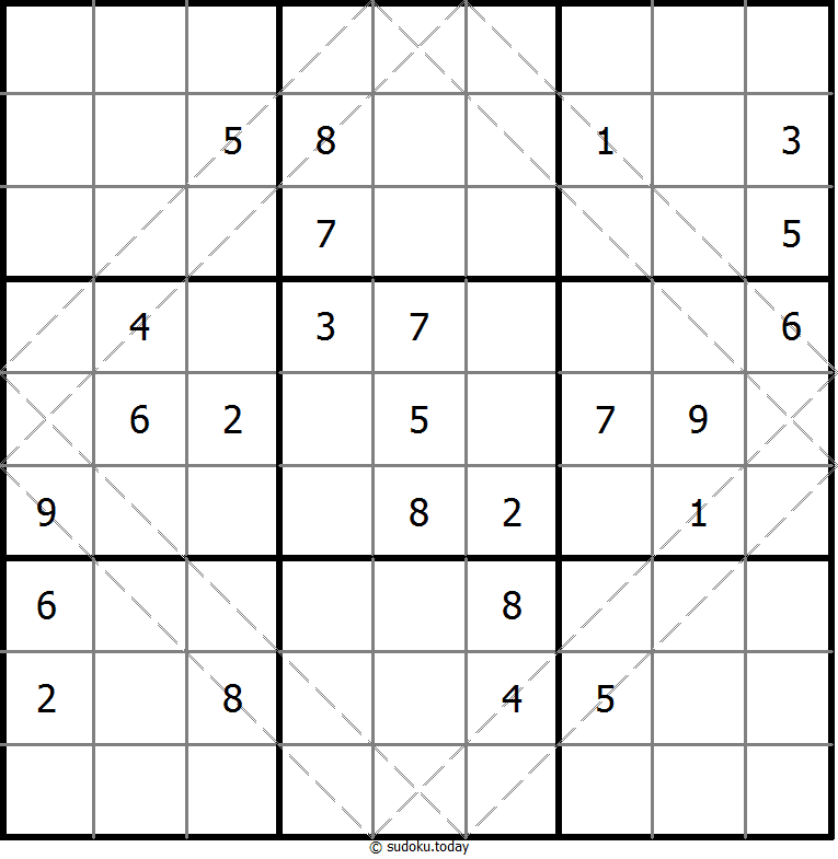 多对角线数独 #20583