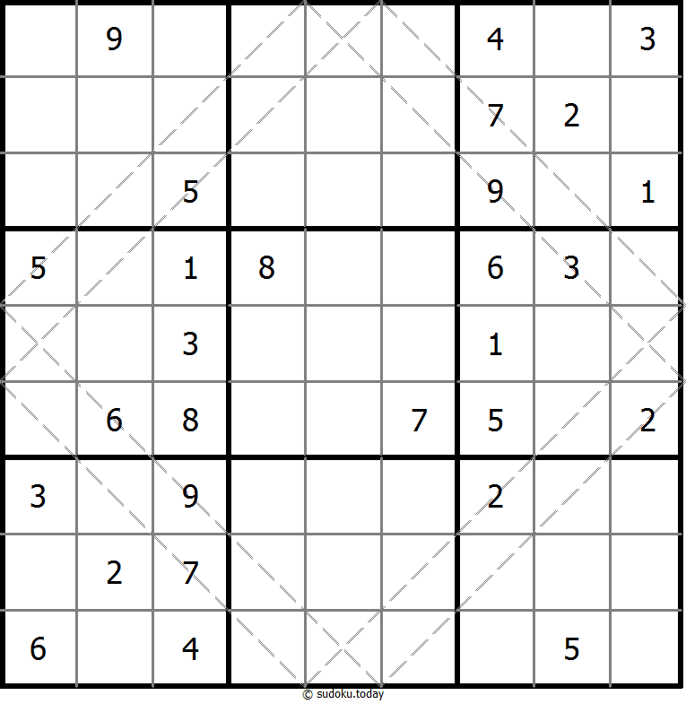 多对角线数独 #20586