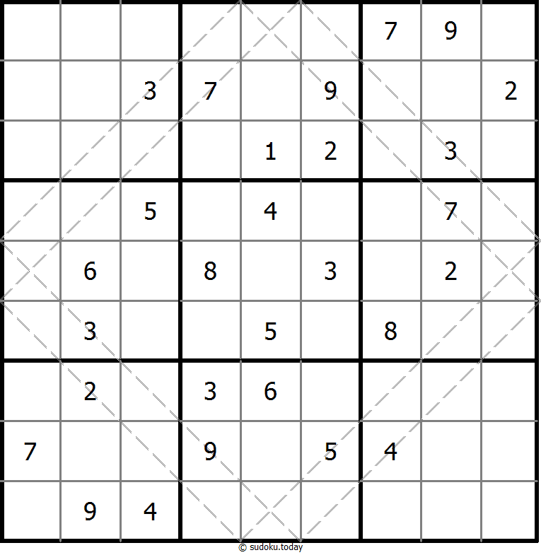 多对角线数独 #20597
