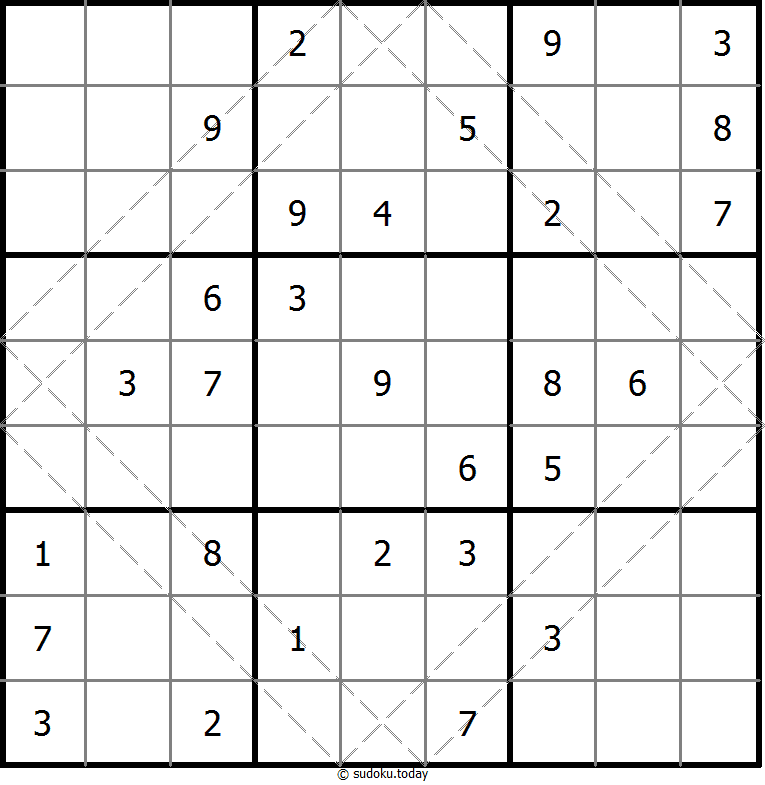 多对角线数独 #20602