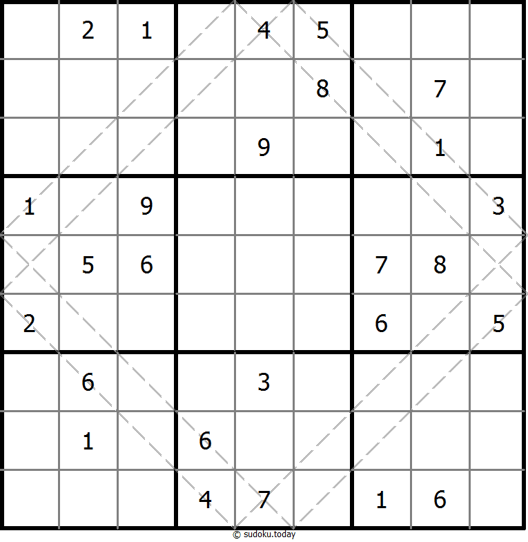 多对角线数独 #20606