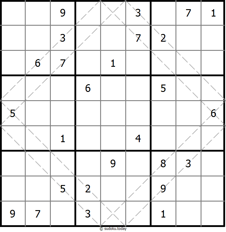 多对角线数独 #20607