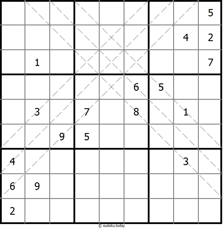 多对角线数独 #10898