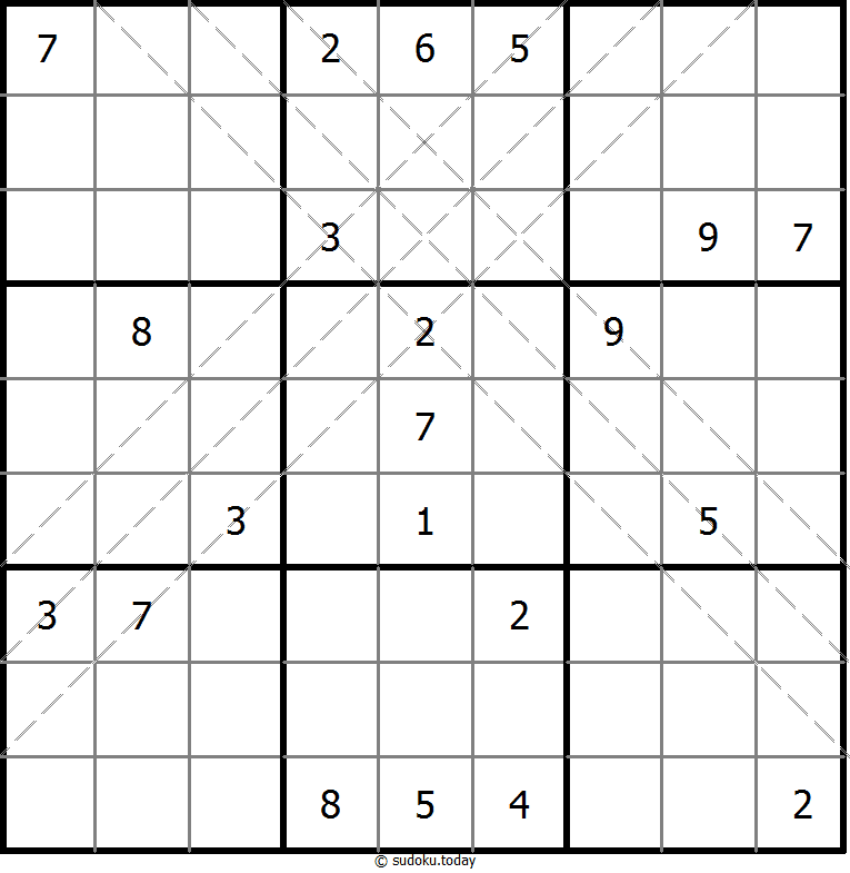 多对角线数独 #10899