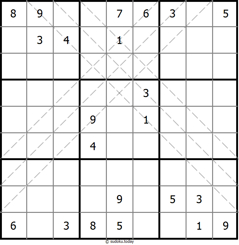 多对角线数独 #10940