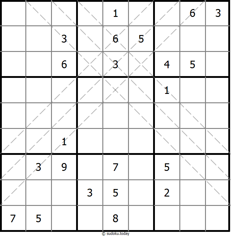 多对角线数独 #10948