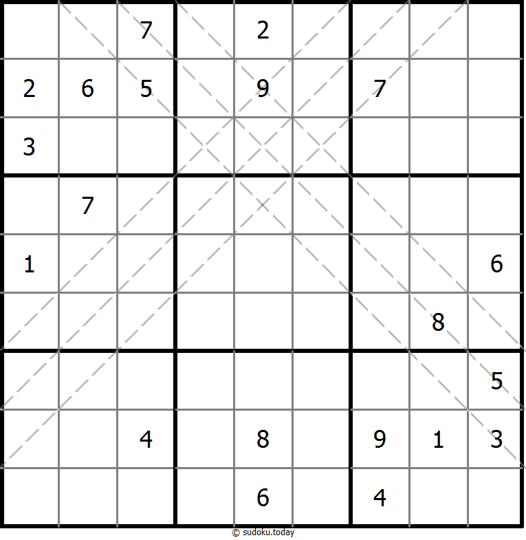 多对角线数独 #10951