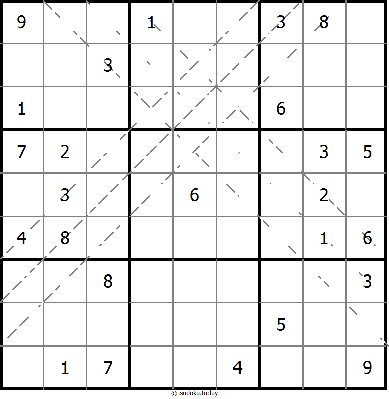 多对角线数独 #10952