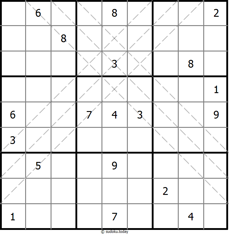 多对角线数独 #10962