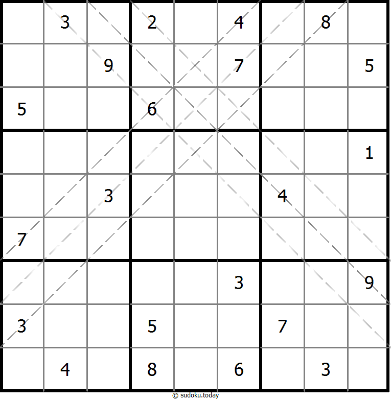 多对角线数独 #10969